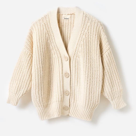 Babaa Wool Cardigan no19 in natural NWOT - Picture 1 of 8